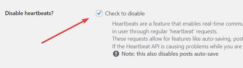 Disable heartbeats